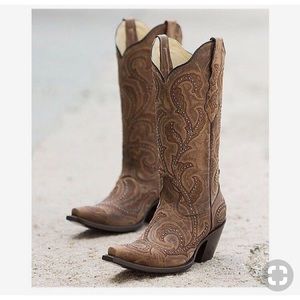 Studded Corral Cowboy Boots